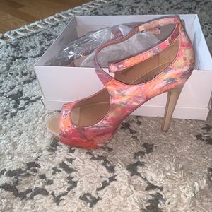 Steve Madden floral high heels.